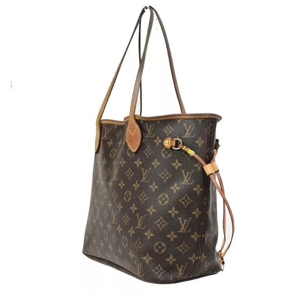 LOUIS VUITTON Neverfull MM Shoulder Tote Bag Monogram Leather authentic - Picture 2 of 16